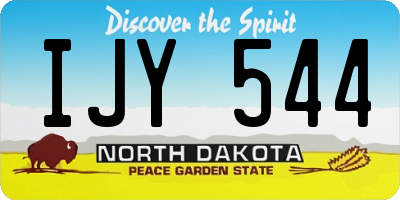 ND license plate IJY544