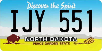 ND license plate IJY551