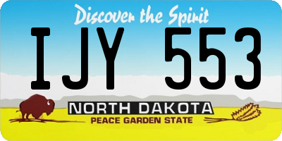 ND license plate IJY553