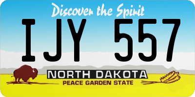 ND license plate IJY557