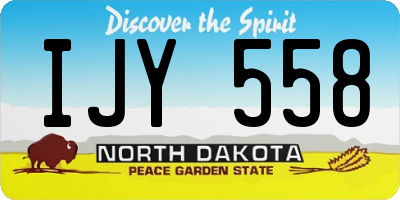 ND license plate IJY558