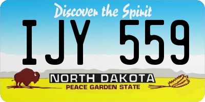 ND license plate IJY559