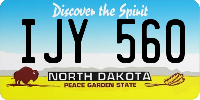 ND license plate IJY560
