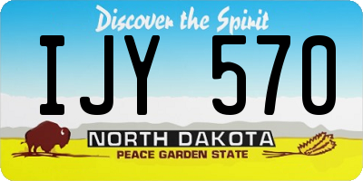 ND license plate IJY570