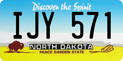 ND license plate IJY571