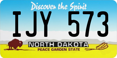 ND license plate IJY573