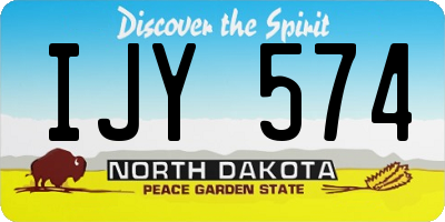 ND license plate IJY574