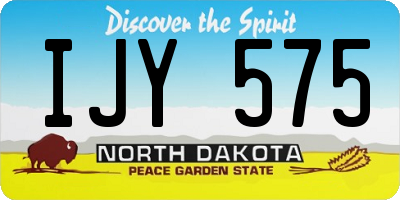 ND license plate IJY575