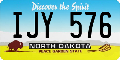 ND license plate IJY576