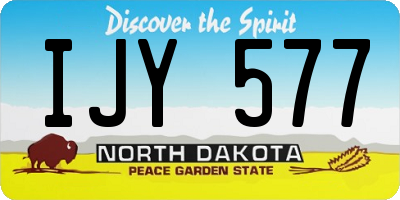 ND license plate IJY577