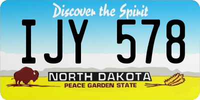 ND license plate IJY578