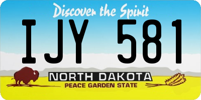 ND license plate IJY581