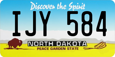 ND license plate IJY584