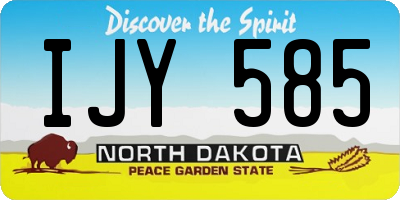 ND license plate IJY585