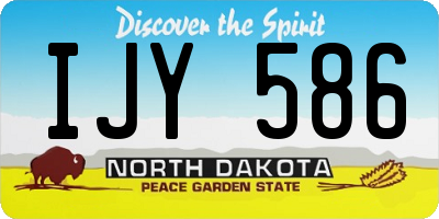 ND license plate IJY586
