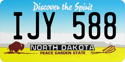 ND license plate IJY588