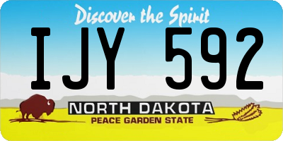 ND license plate IJY592