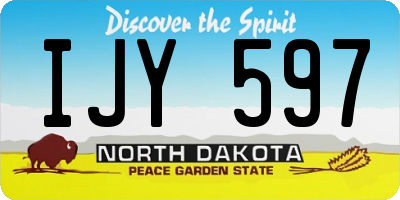 ND license plate IJY597