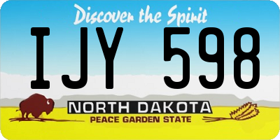 ND license plate IJY598