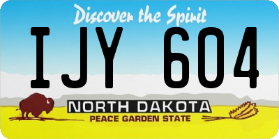 ND license plate IJY604