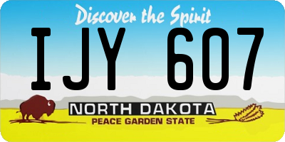 ND license plate IJY607