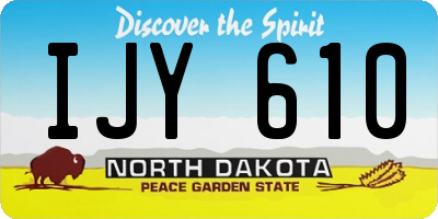 ND license plate IJY610
