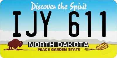 ND license plate IJY611