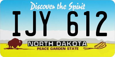 ND license plate IJY612