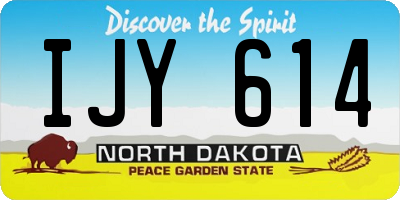 ND license plate IJY614
