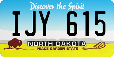 ND license plate IJY615