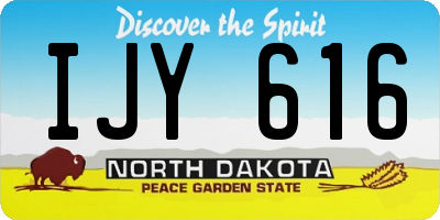 ND license plate IJY616