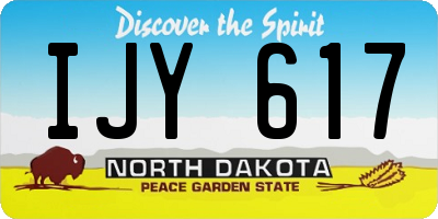 ND license plate IJY617