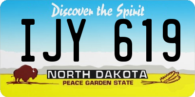 ND license plate IJY619