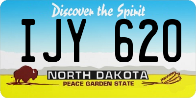 ND license plate IJY620