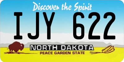 ND license plate IJY622