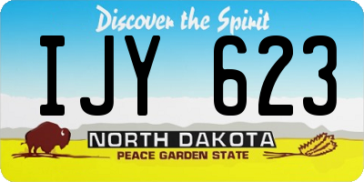 ND license plate IJY623