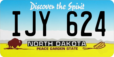 ND license plate IJY624