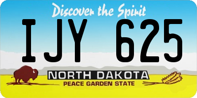 ND license plate IJY625