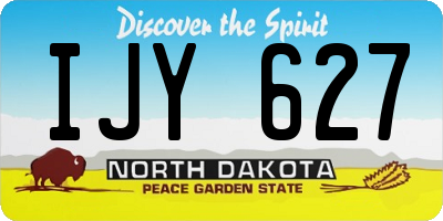 ND license plate IJY627
