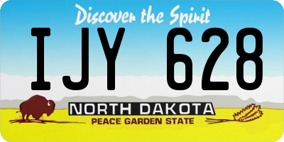ND license plate IJY628