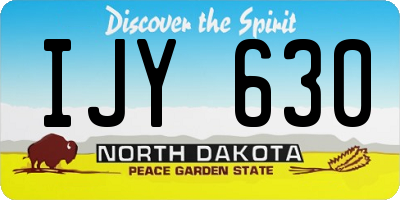 ND license plate IJY630