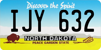 ND license plate IJY632