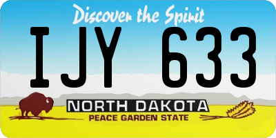 ND license plate IJY633