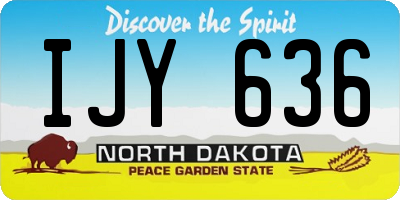 ND license plate IJY636