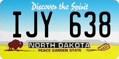 ND license plate IJY638
