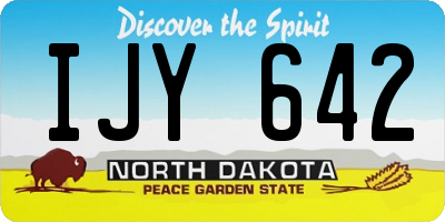 ND license plate IJY642