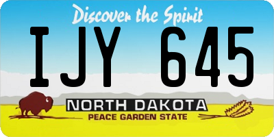 ND license plate IJY645