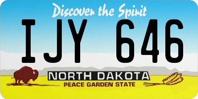 ND license plate IJY646
