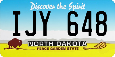 ND license plate IJY648