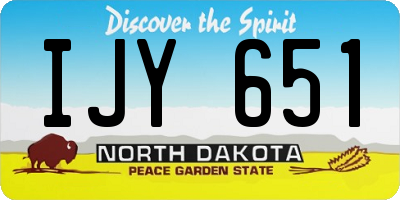 ND license plate IJY651